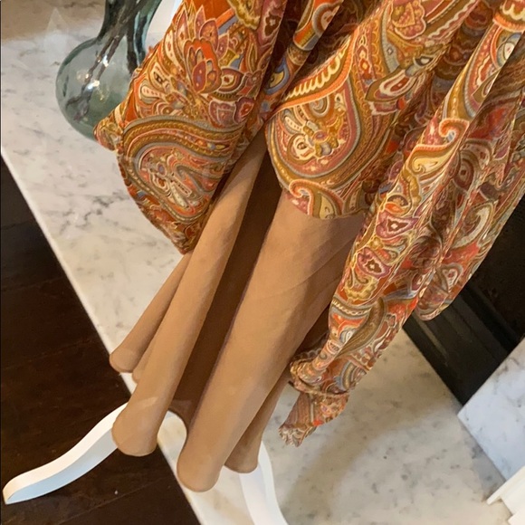 Gorgeous chiffon paisley lined maxi skirt - Picture 5 of 6